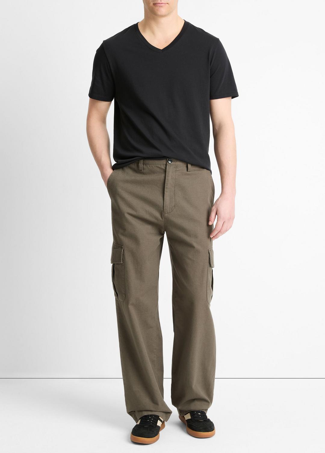 VINCE Hot Sale - Pima Cotton V-Neck T-Shirt in Short Sleeve