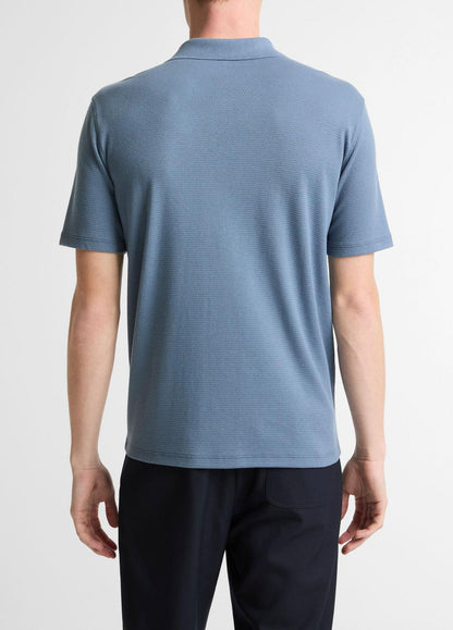VINCE Exclusive - Garment Dye Cotton Polo Shirt in Short Sleeve