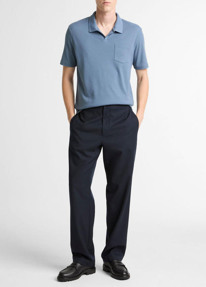 VINCE Exclusive - Garment Dye Cotton Polo Shirt in Short Sleeve