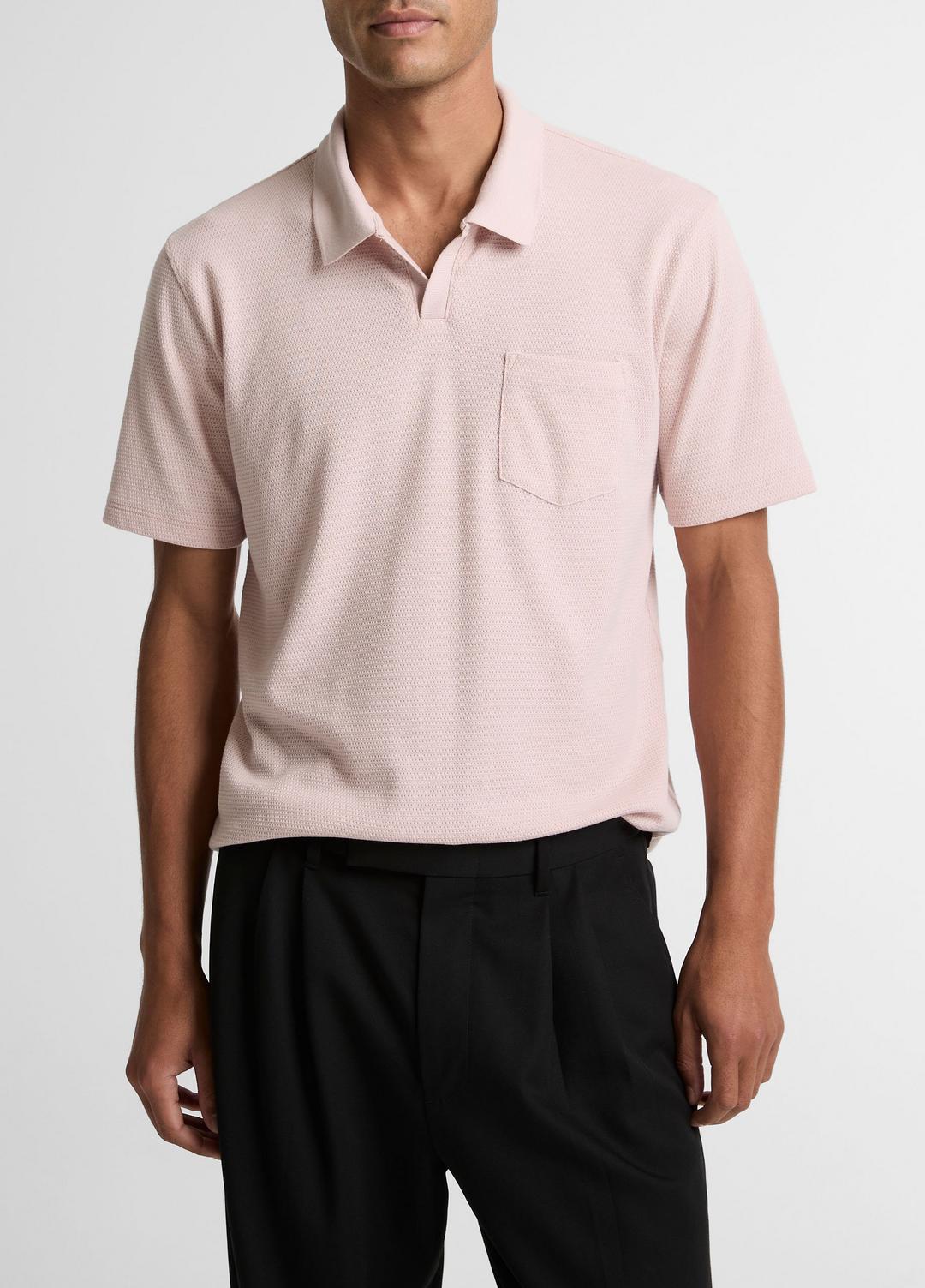 VINCE Trending - Cotton-Blend Johnny-Collar Polo Shirt in Henleys & Polos