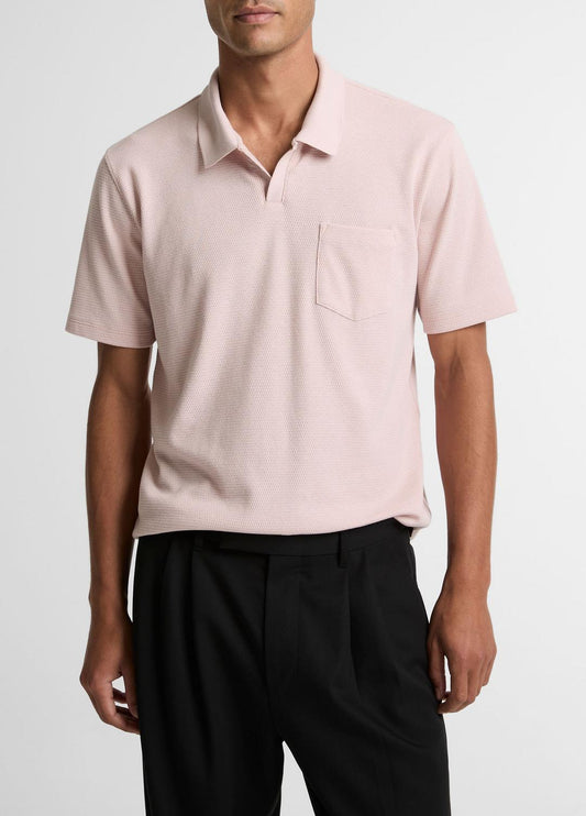 VINCE Trending - Cotton-Blend Johnny-Collar Polo Shirt in Henleys & Polos
