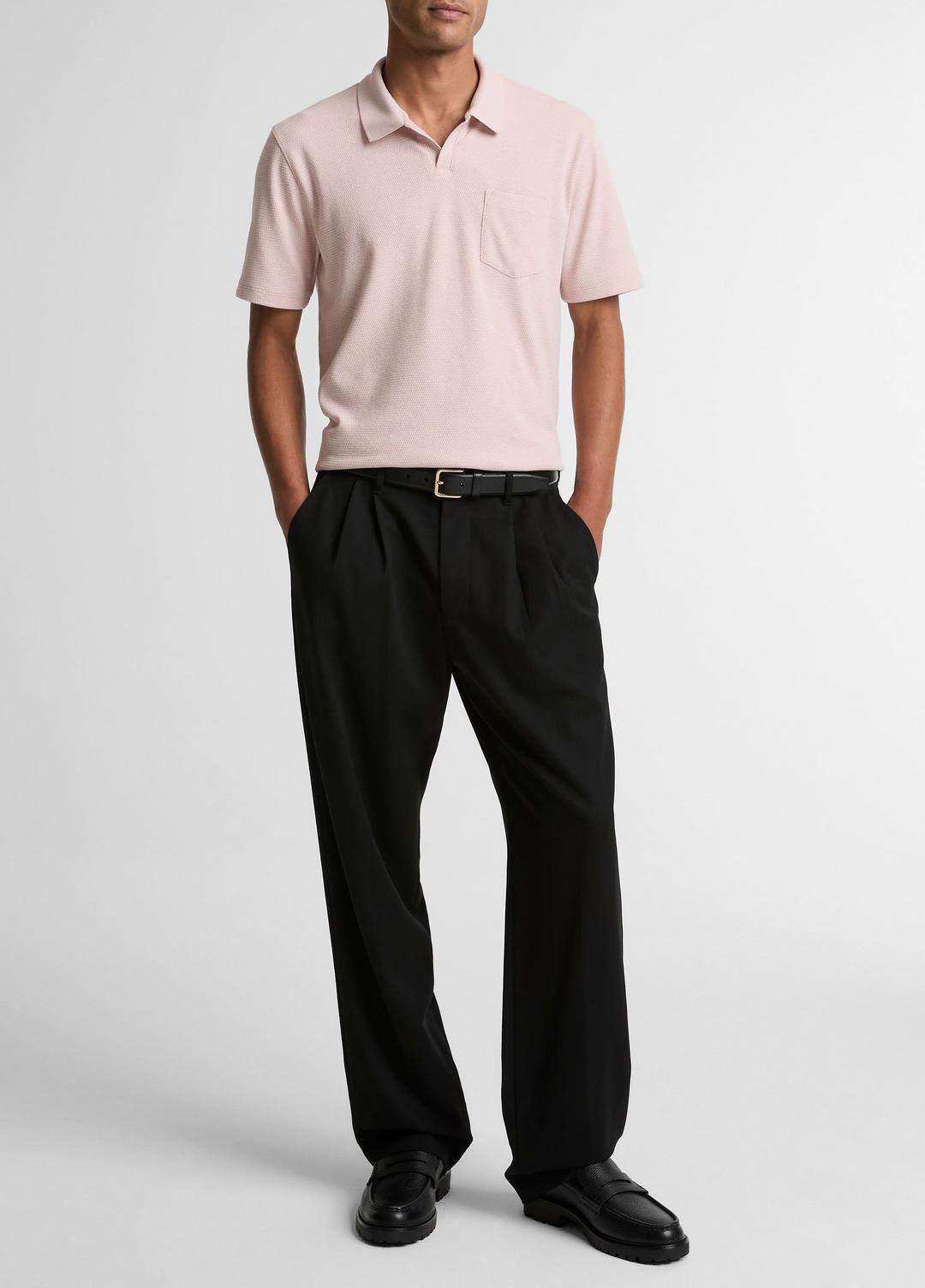 VINCE Trending - Cotton-Blend Johnny-Collar Polo Shirt in Henleys & Polos