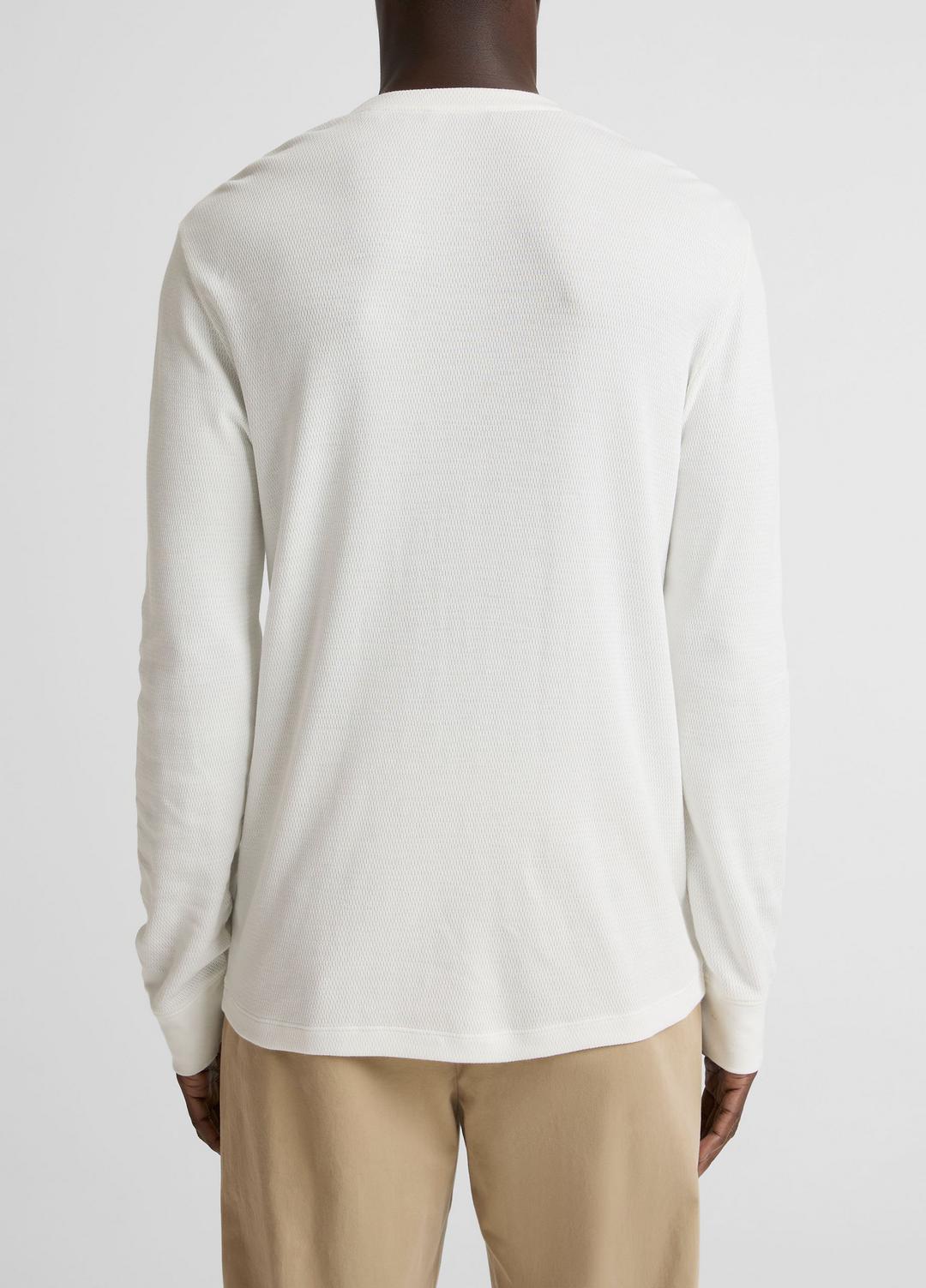 VINCE Trusted - Jacquard-Rib Cotton Henley in Long Sleeve