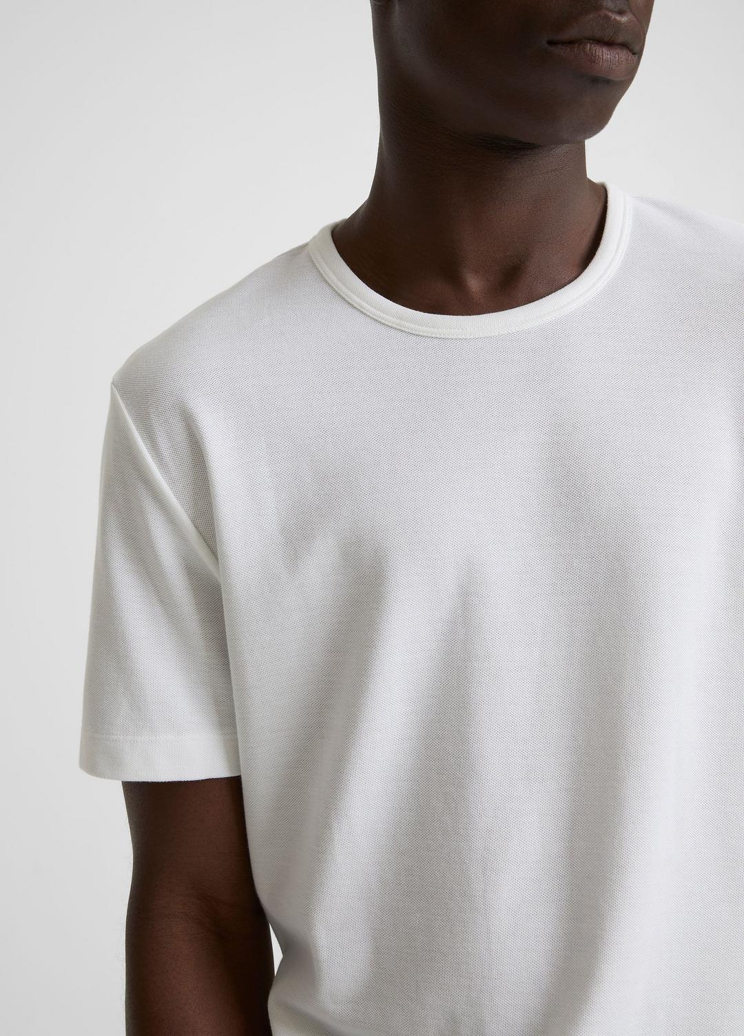 VINCE Deals - Pima Cotton Piqué Crew Neck T-Shirt in Short Sleeve