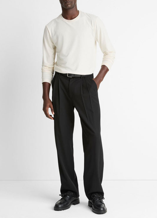 VINCE Signature - Wool Double-Pleat Suiting Trouser in Trousers