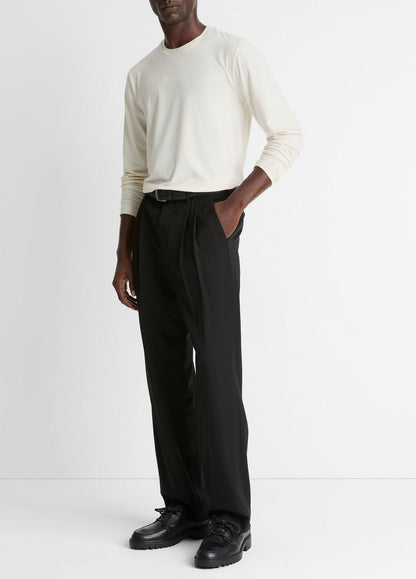 VINCE Signature - Wool Double-Pleat Suiting Trouser in Trousers