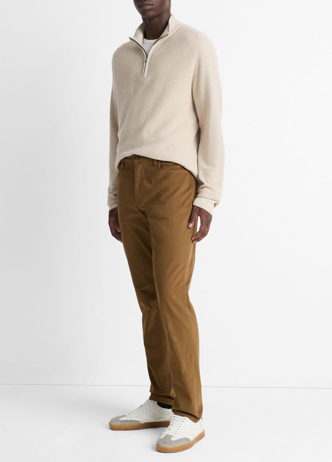 VINCE Deals - Dylan Slim 5-Pocket Peached Stretch-Cotton Pant in Trousers