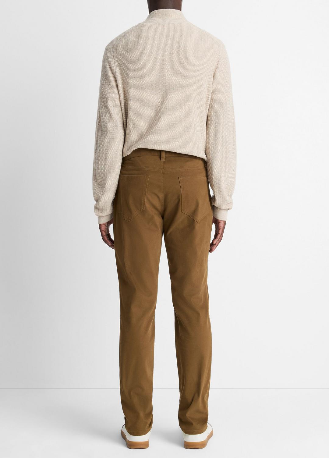 VINCE Deals - Dylan Slim 5-Pocket Peached Stretch-Cotton Pant in Trousers
