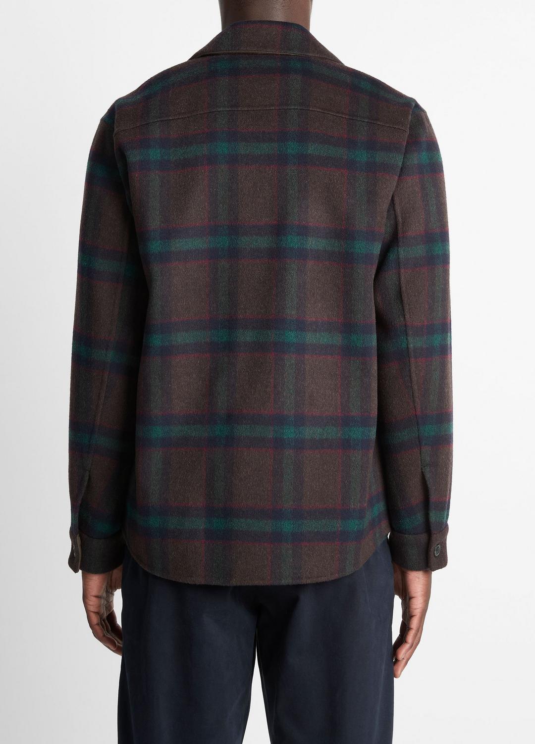 VINCE Great Value - Plaid Splittable Wool-Blend Shirt Jacket in Shirt Jackets