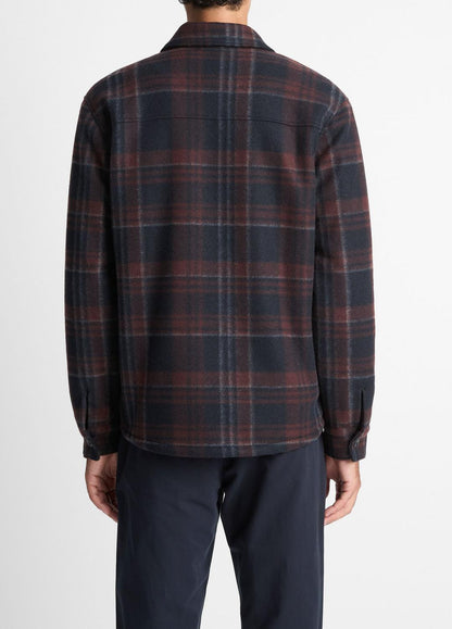 VINCE Exclusive - Sherpa-Lined Plaid Shirt Jacket in Shirt Jackets