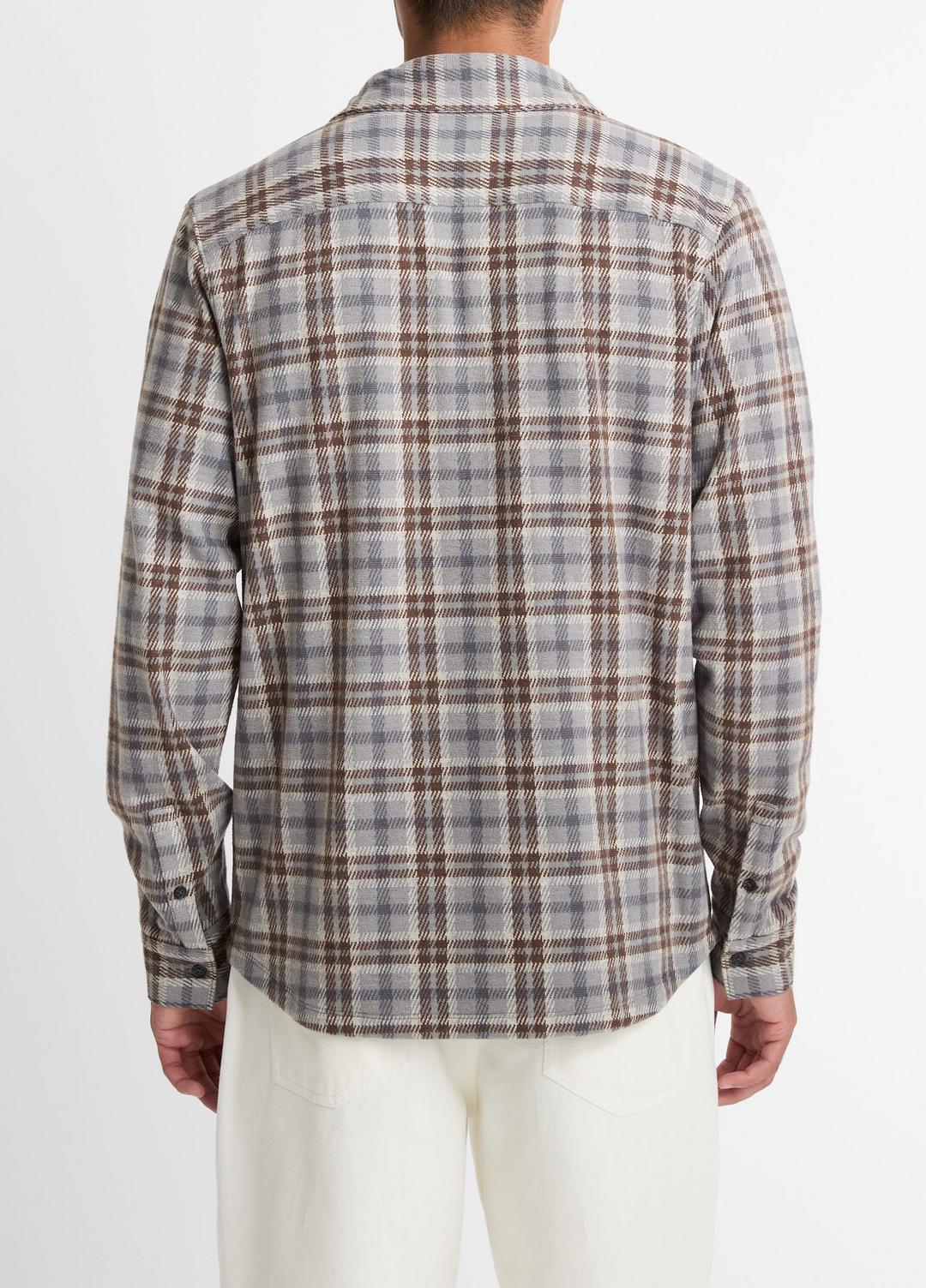 VINCE Value - Plaid Cotton-Blend Shirt Jacket in Shirt Jackets