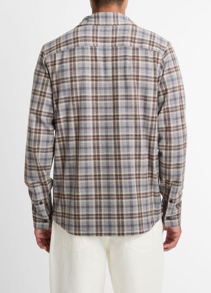 VINCE Value - Plaid Cotton-Blend Shirt Jacket in Shirt Jackets