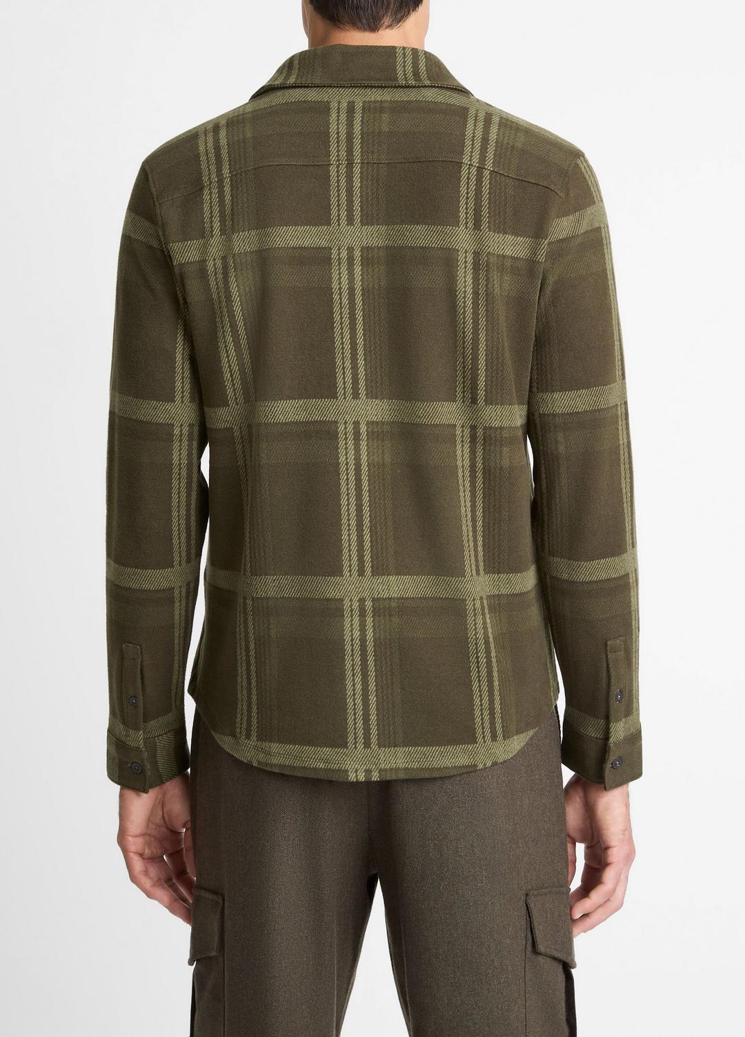 VINCE Sale - Plaid Cotton-Blend Shirt Jacket in Shirt Jackets