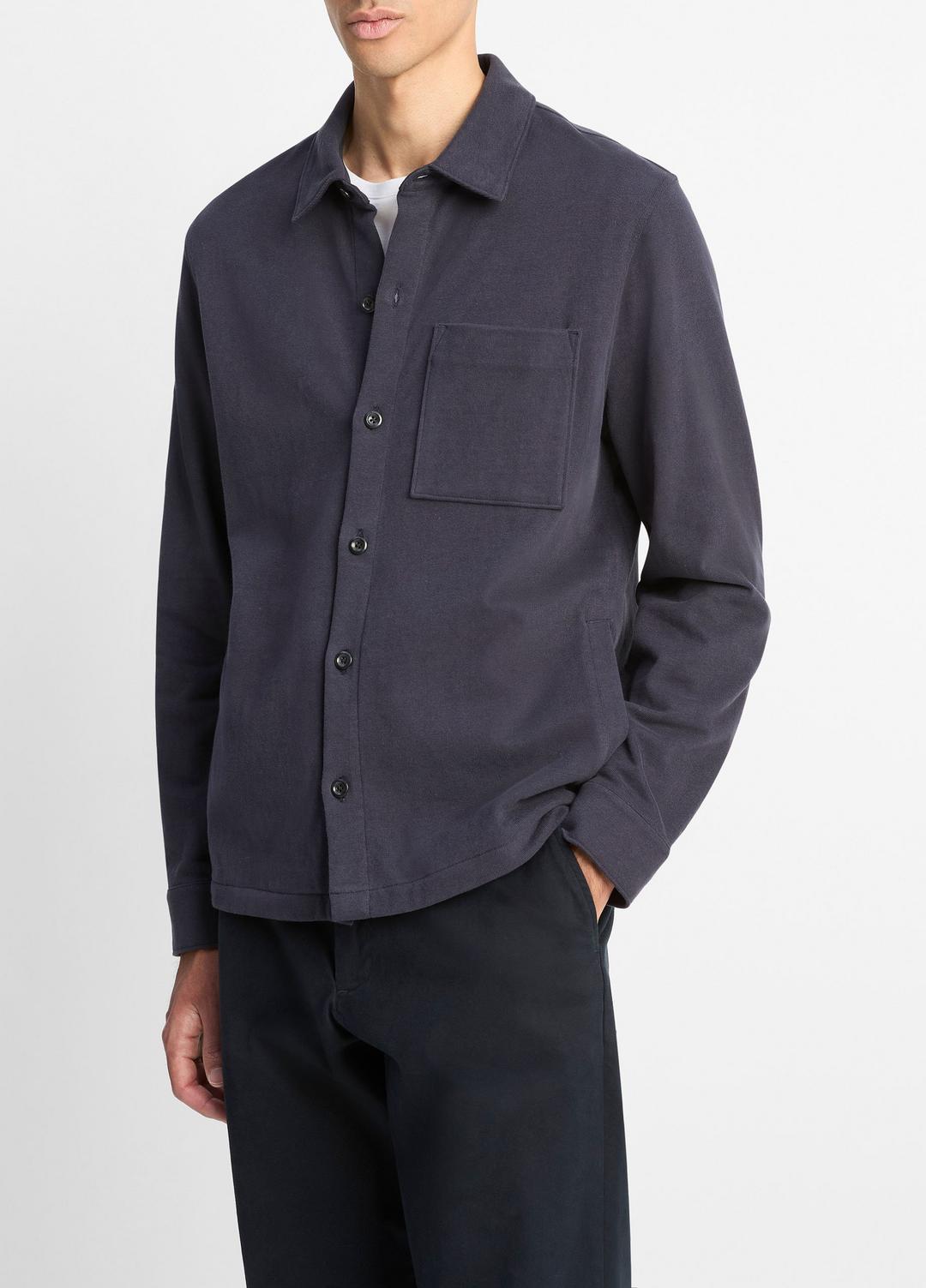 VINCE Popular - Heavy Sueded Cotton Shirt Jacket in Shirt Jackets