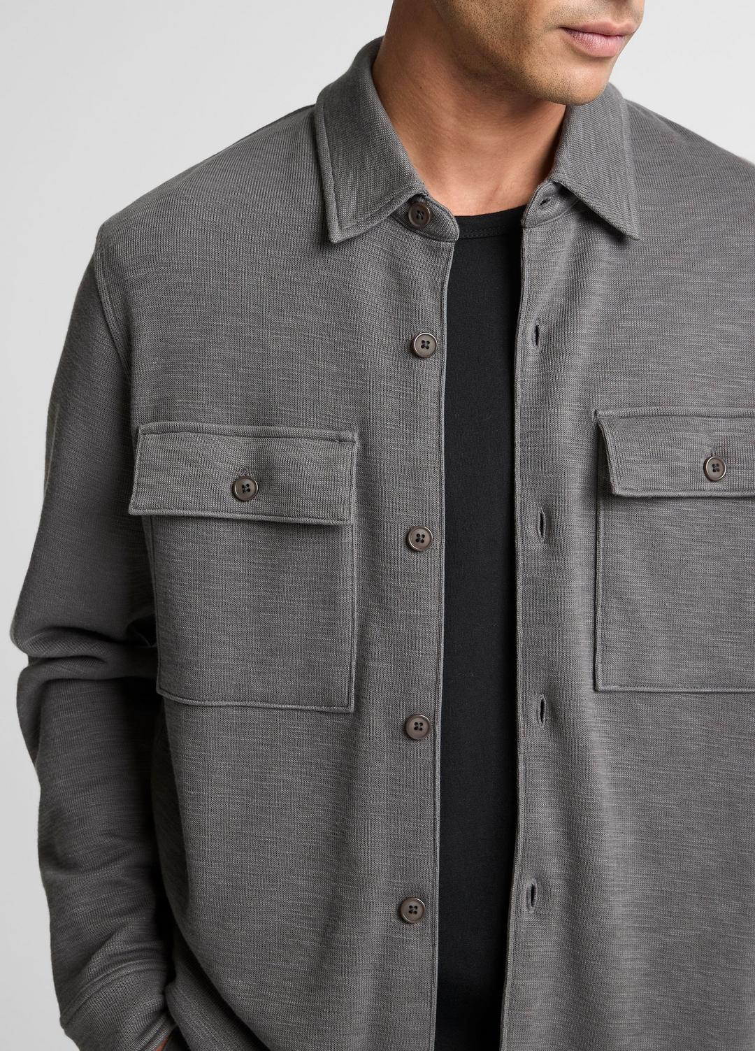 VINCE Hot Sale - Double-Slub Cotton-Blend Shirt Jacket in Jackets