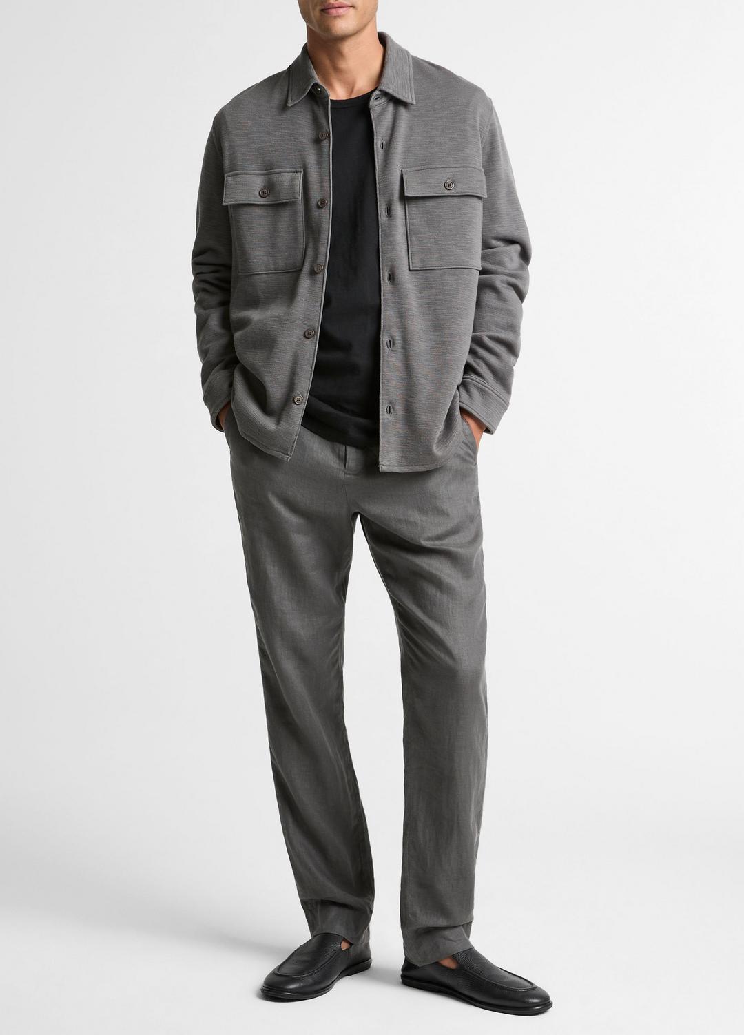 VINCE Hot Sale - Double-Slub Cotton-Blend Shirt Jacket in Jackets