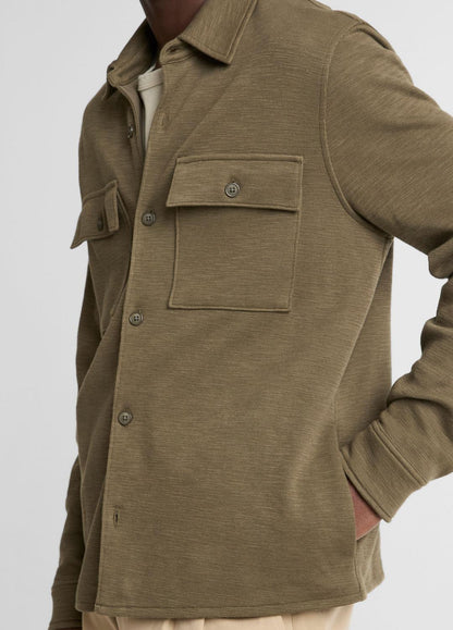 VINCE Featured - Double-Slub Cotton-Blend Shirt Jacket in Jackets