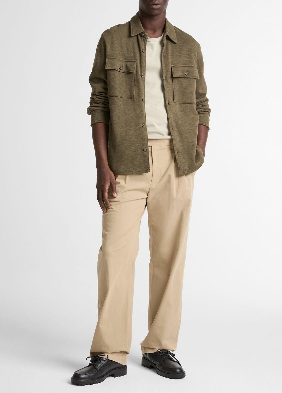 VINCE Featured - Double-Slub Cotton-Blend Shirt Jacket in Jackets