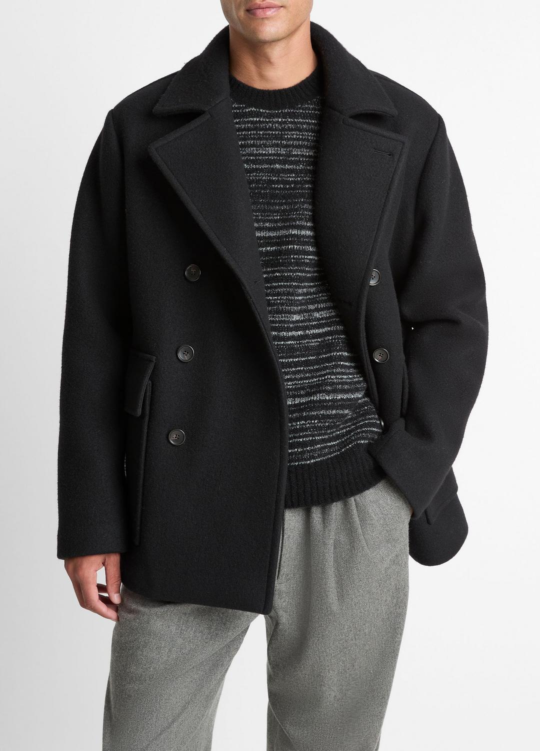VINCE Signature - Italian Wool-Blend Peacoat in Coats