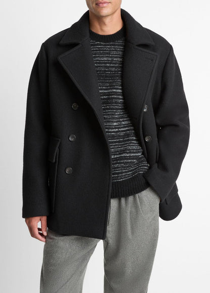 VINCE Signature - Italian Wool-Blend Peacoat in Coats