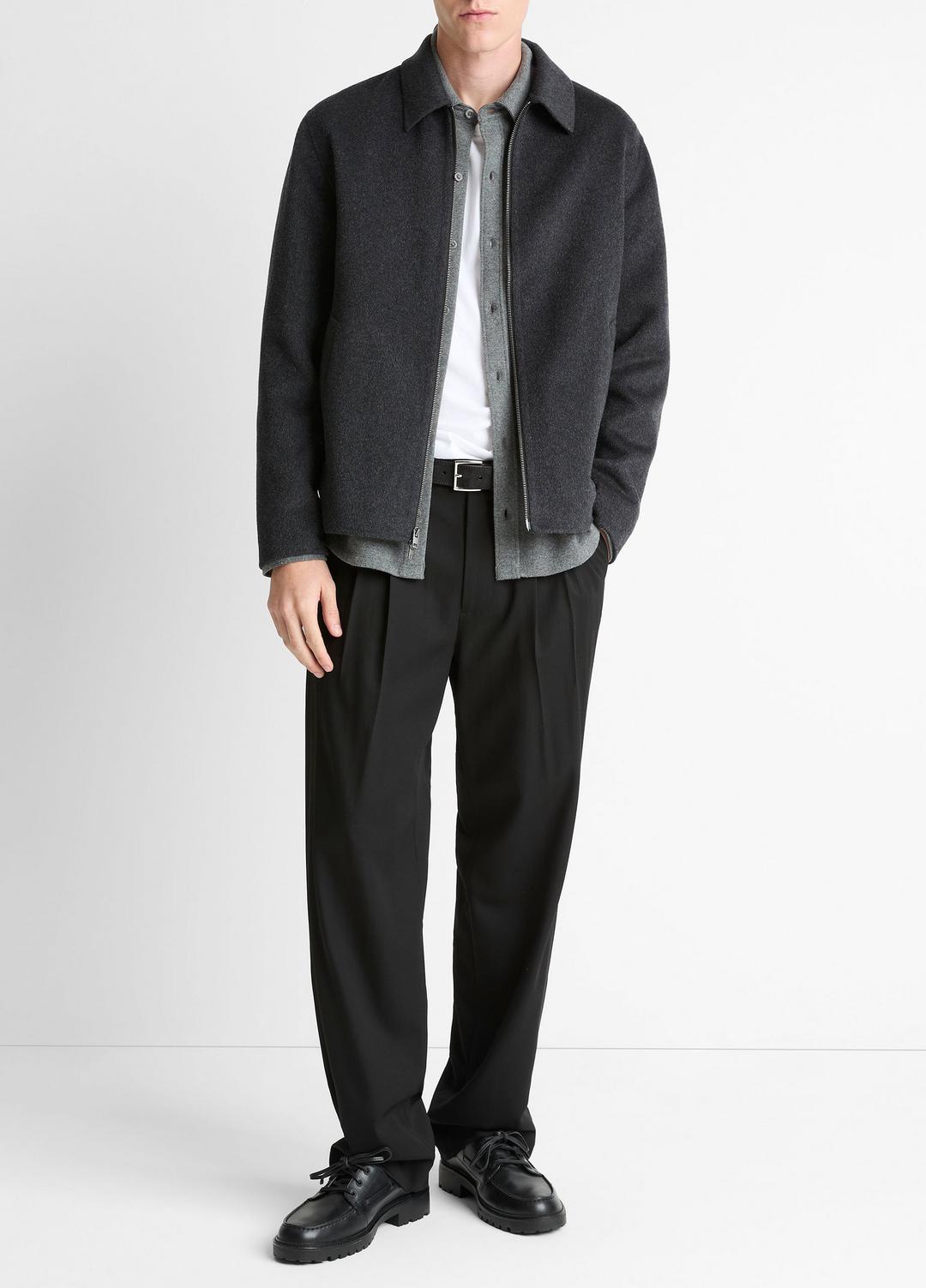 VINCE Signature - Splittable Wool-Blend Zip-Front Jacket in Jackets