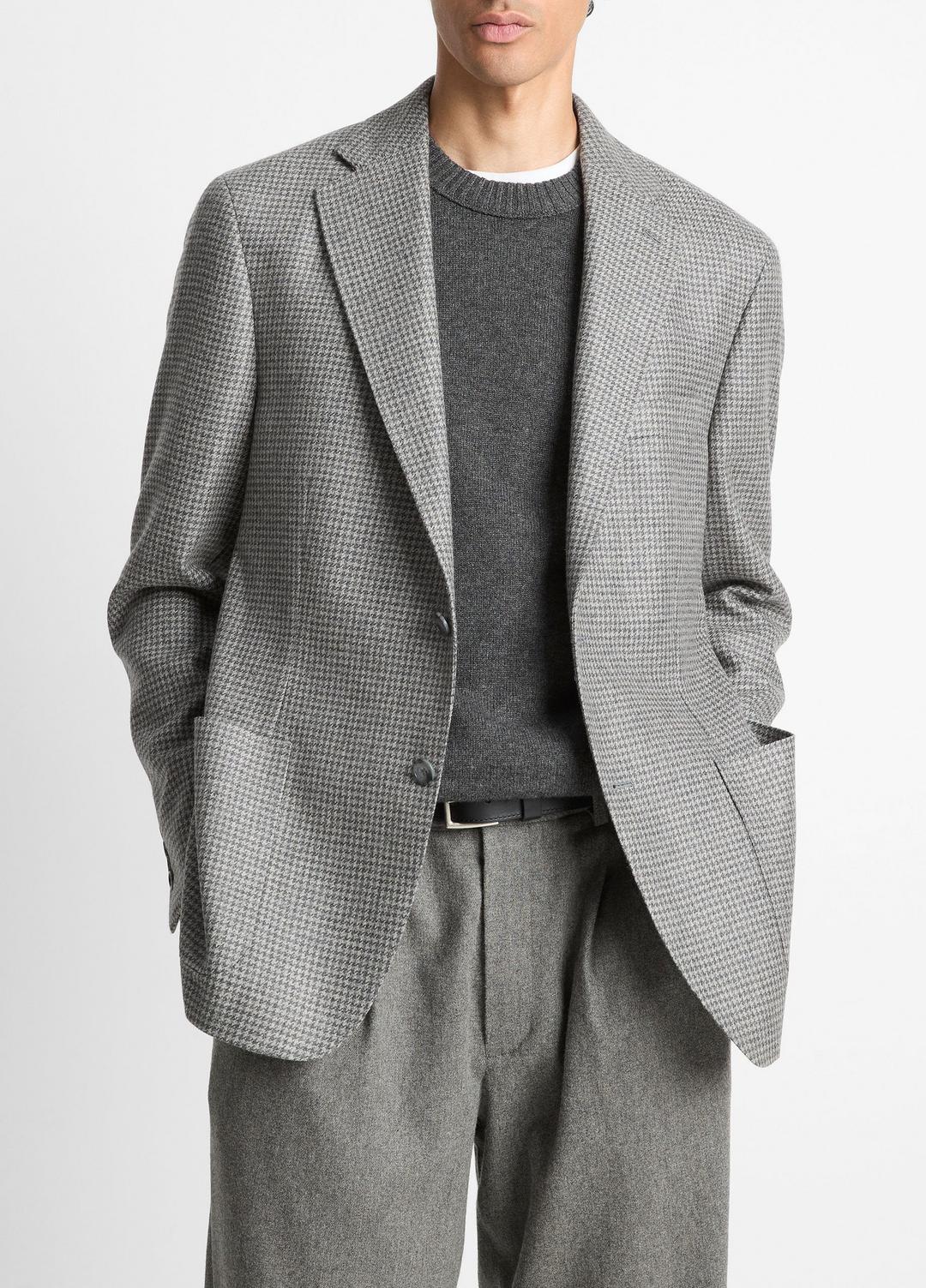 VINCE New - Houndstooth Cashmere Relaxed Sport Coat in Blazers