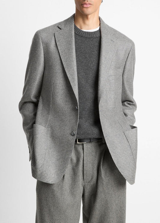 VINCE New - Houndstooth Cashmere Relaxed Sport Coat in Blazers