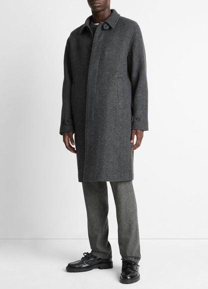 VINCE Customer Favorite - Italian Wool-Blend Balmacaan Coat in Coats