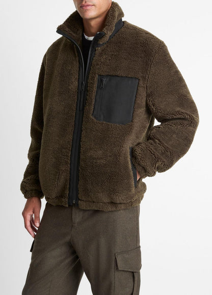 VINCE Discount - Sherpa Zip Jacket in Jackets