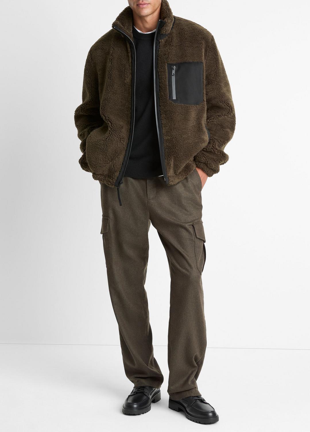 VINCE Discount - Sherpa Zip Jacket in Jackets