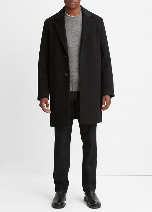 VINCE Special Offer - Classic Italian Wool-Blend Coat in Jackets & Outerwear