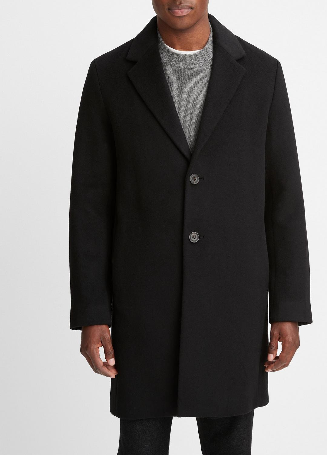 VINCE Special Offer - Classic Italian Wool-Blend Coat in Jackets & Outerwear