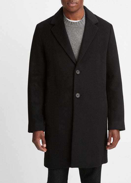 VINCE Special Offer - Classic Italian Wool-Blend Coat in Jackets & Outerwear
