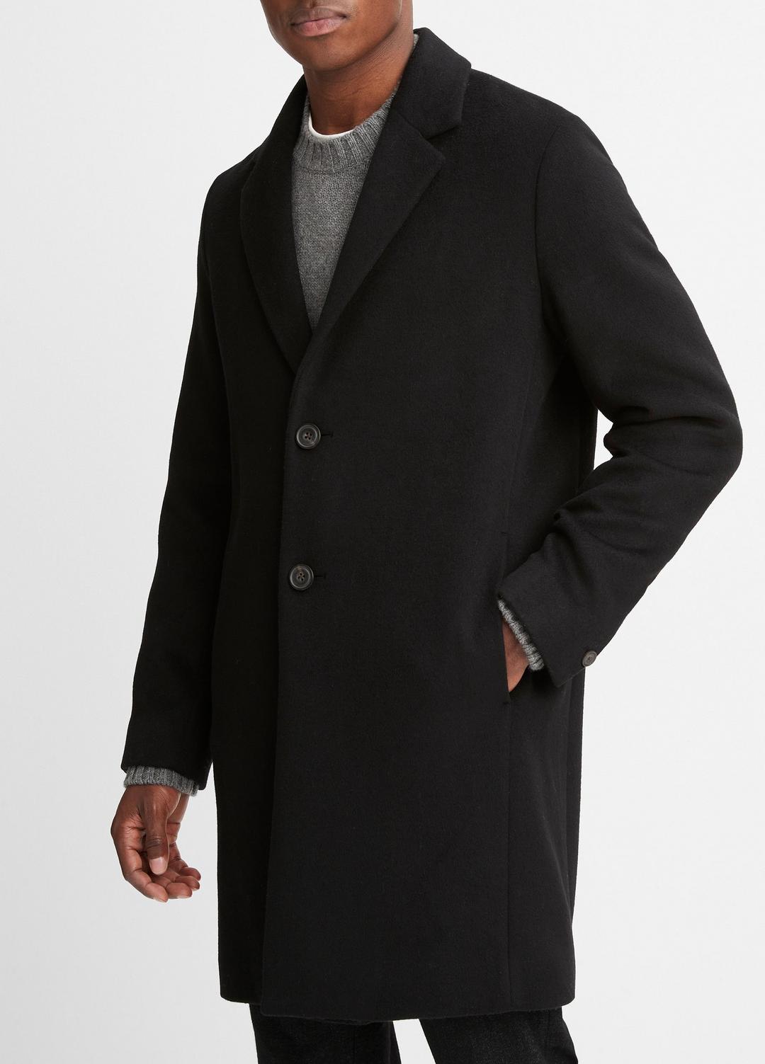 VINCE Special Offer - Classic Italian Wool-Blend Coat in Jackets & Outerwear