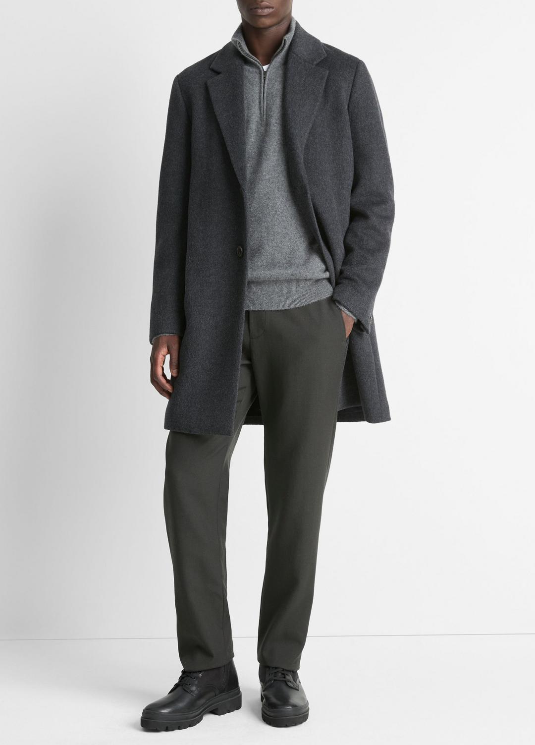 VINCE Latest - Classic Italian Wool-Blend Coat in Jackets & Outerwear