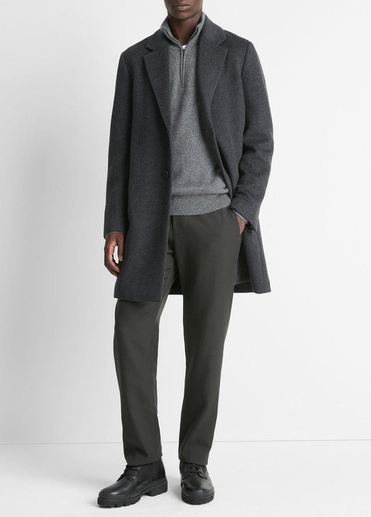VINCE Latest - Classic Italian Wool-Blend Coat in Jackets & Outerwear