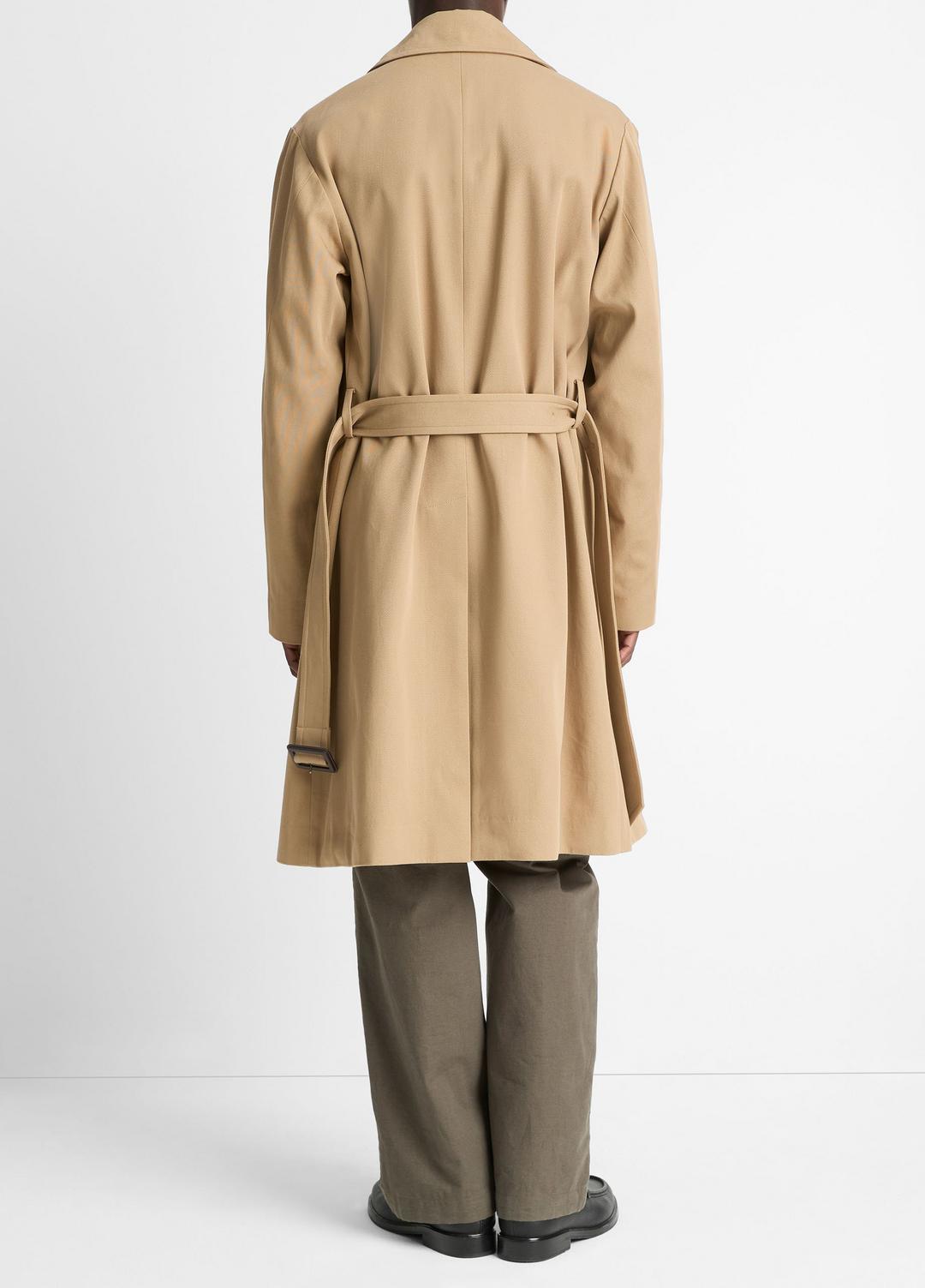 VINCE Latest - Italian Cotton Double-Breasted Trench Coat in Coats
