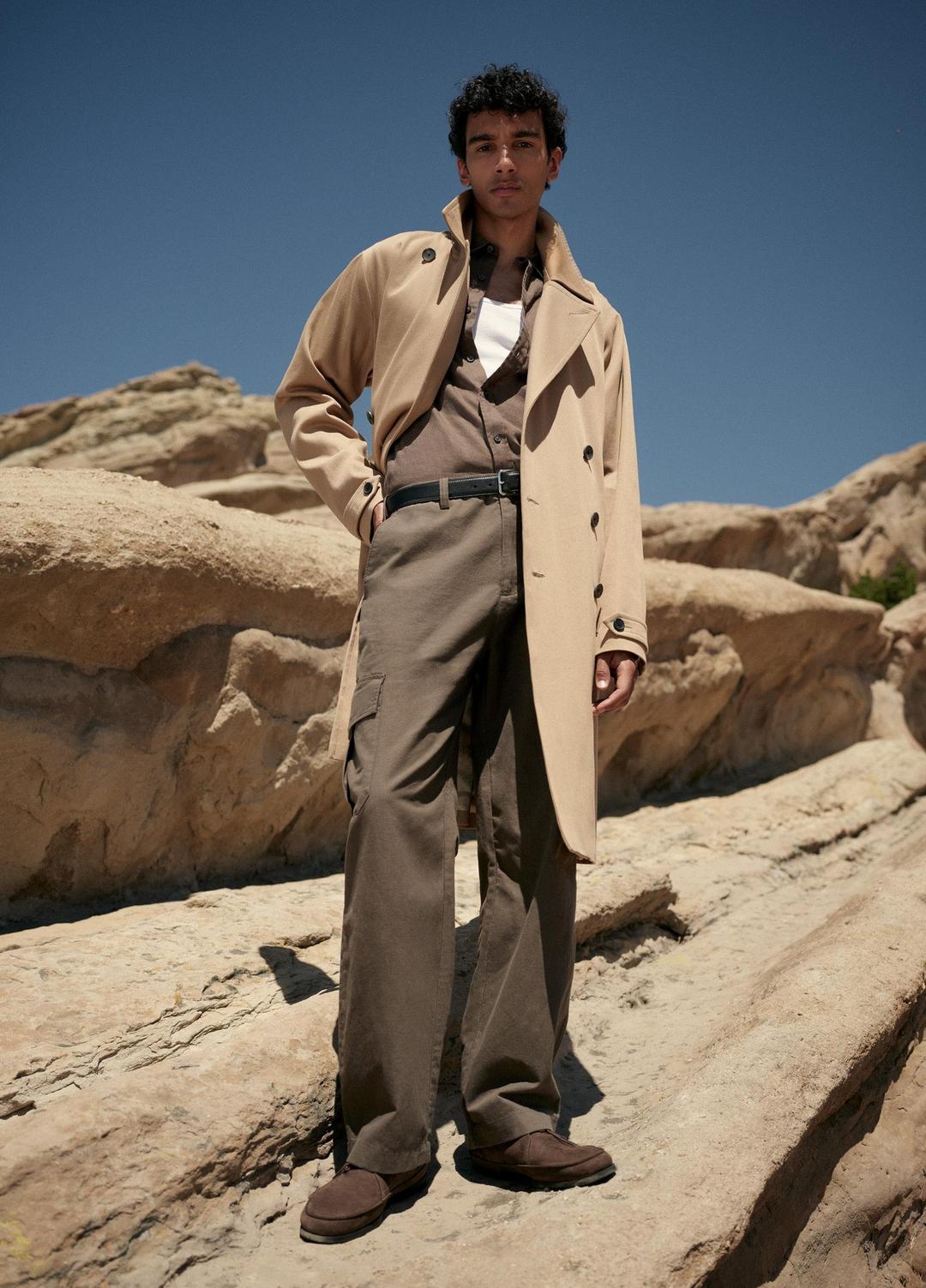 VINCE Latest - Italian Cotton Double-Breasted Trench Coat in Coats