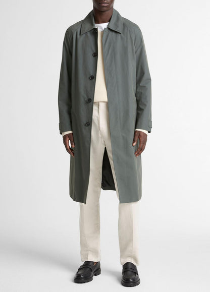 VINCE Featured - Cotton-Blend Single-Breasted Trench Coat in Coats