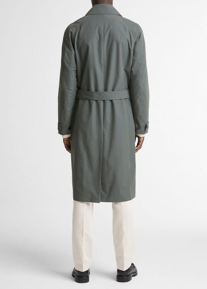 VINCE Featured - Cotton-Blend Single-Breasted Trench Coat in Coats