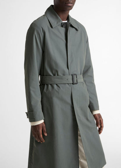 VINCE Featured - Cotton-Blend Single-Breasted Trench Coat in Coats