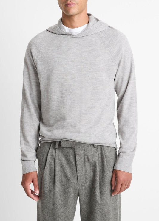 VINCE Signature - Featherweight Merino Wool-Cashmere Hoodie in Sweatshirts & Hoodies