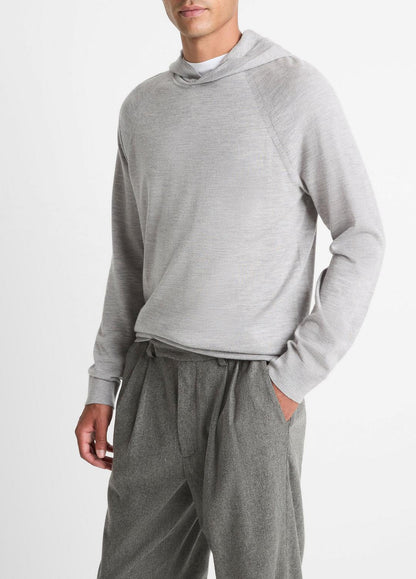 VINCE Signature - Featherweight Merino Wool-Cashmere Hoodie in Sweatshirts & Hoodies