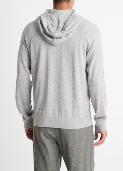 VINCE Signature - Featherweight Merino Wool-Cashmere Hoodie in Sweatshirts & Hoodies