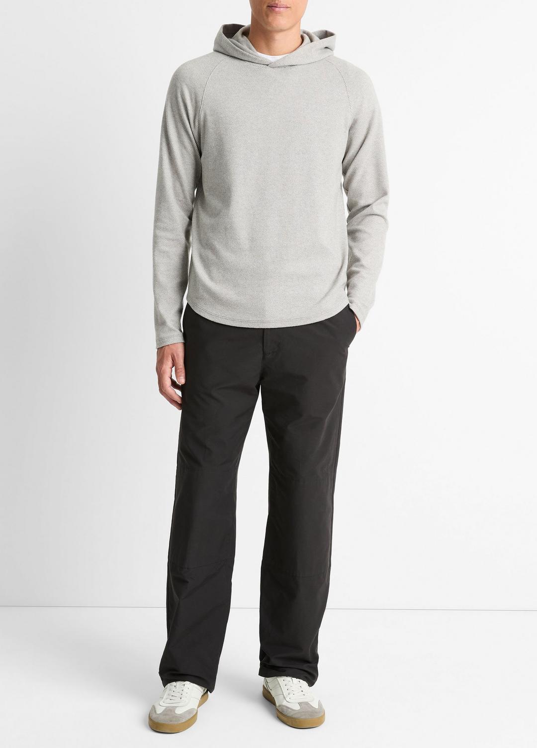 VINCE Classic - Broken Twill Pullover Hoodie in Sweatshirts & Hoodies
