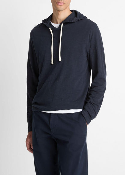 VINCE Recommended - Textured Cotton Hoodie in Sweatshirts & Hoodies