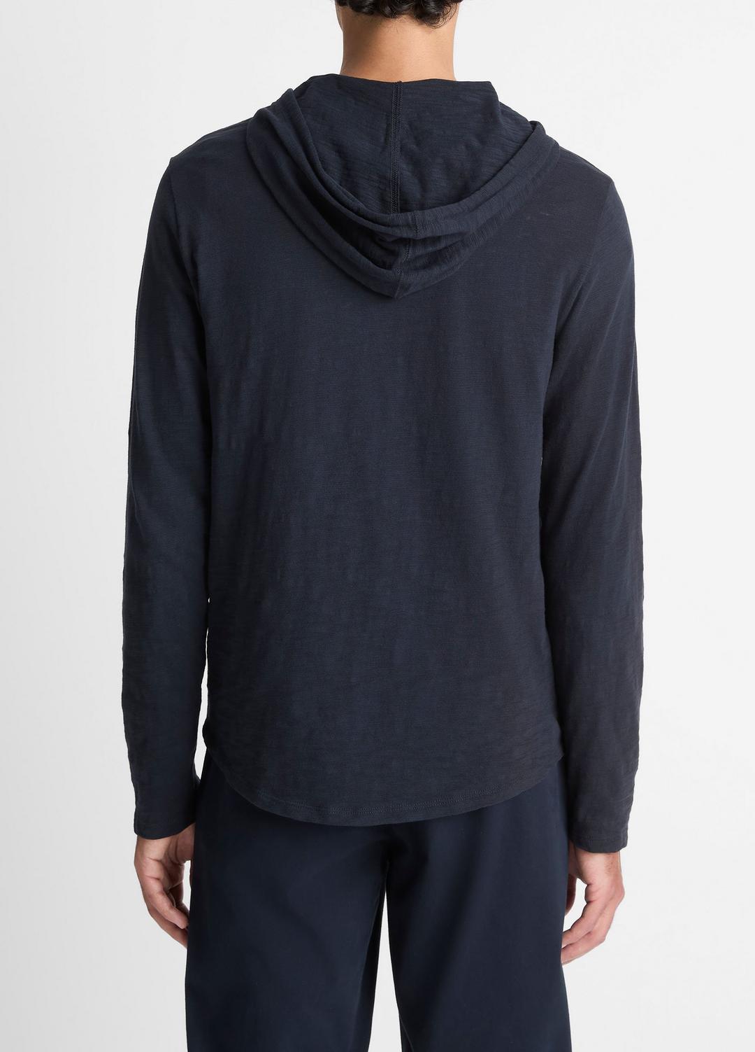 VINCE Recommended - Textured Cotton Hoodie in Sweatshirts & Hoodies