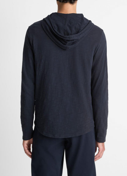 VINCE Recommended - Textured Cotton Hoodie in Sweatshirts & Hoodies