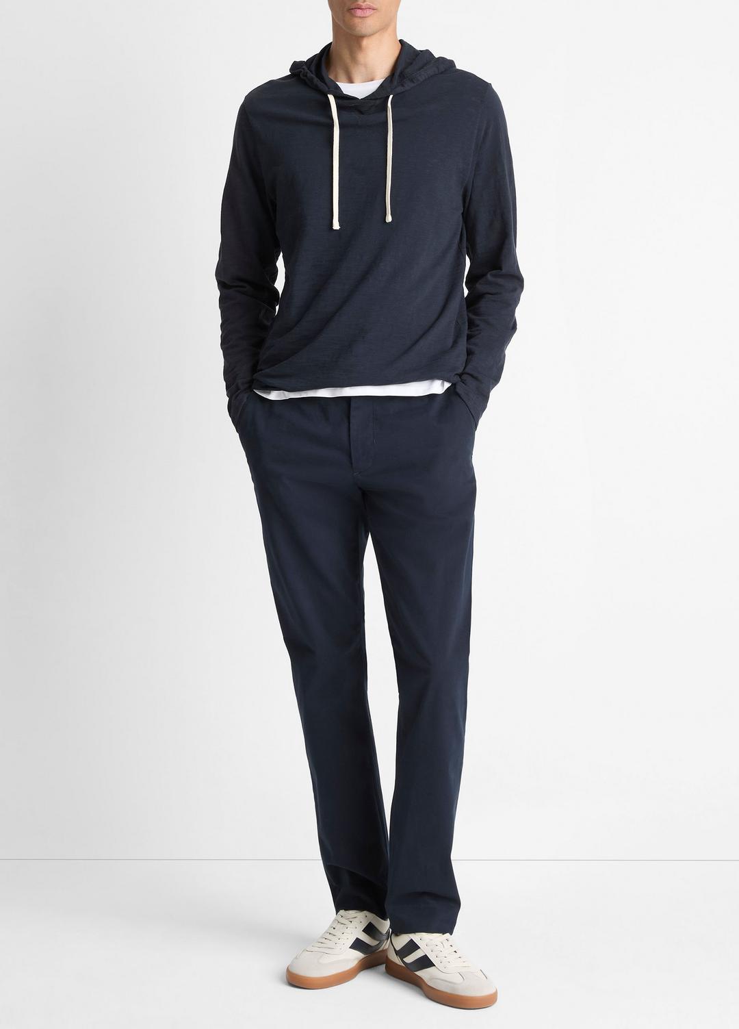 VINCE Recommended - Textured Cotton Hoodie in Sweatshirts & Hoodies