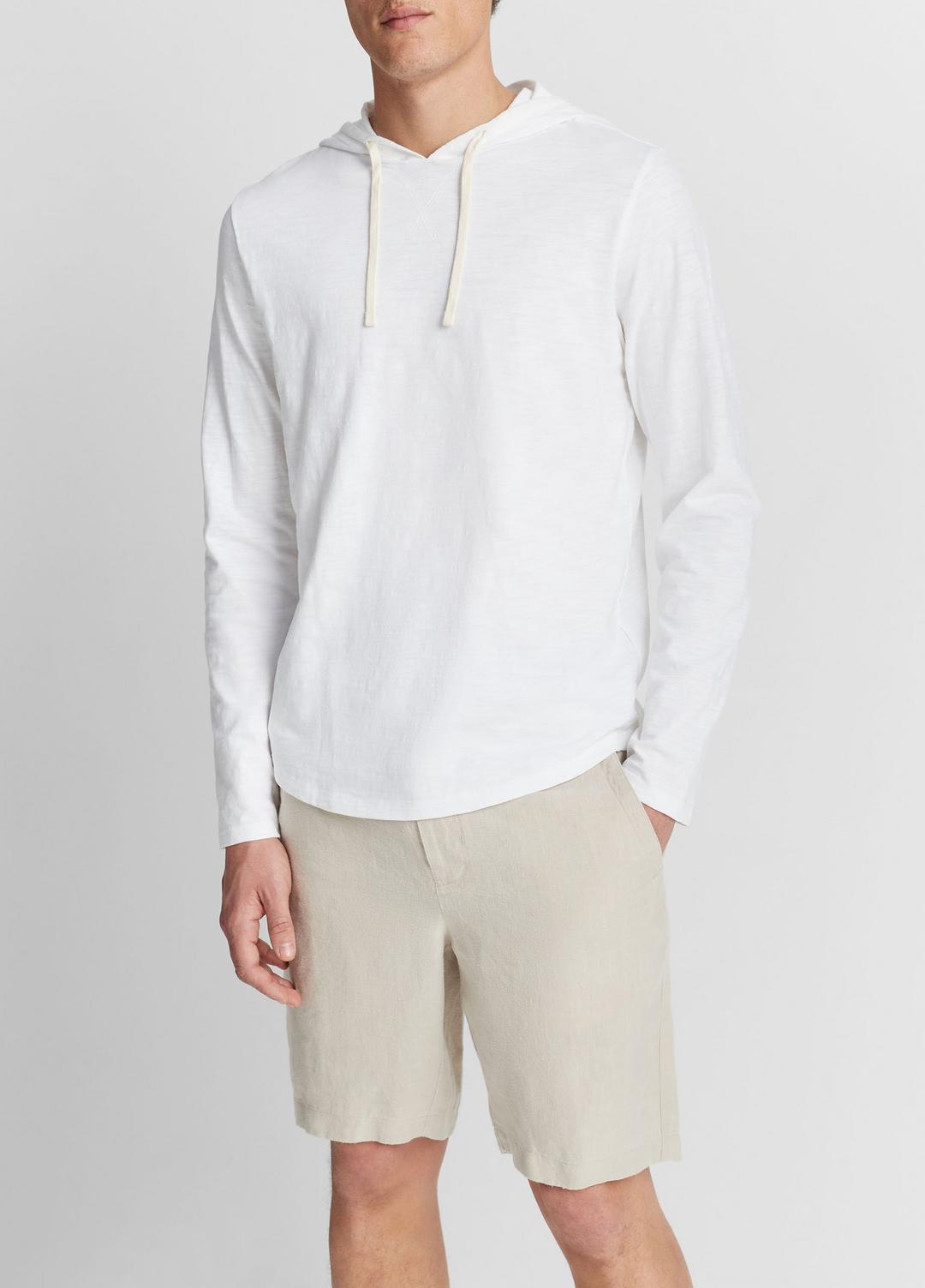 VINCE Everyday - Textured Cotton Hoodie in Sweatshirts & Hoodies